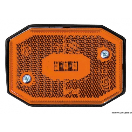Fanale di posizione laterale a LED arancione 12/24 V