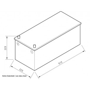 N*BATTERIA VRLA AGM PER SERVIZI NAUTICA E CAMPER 180AH 12V 532x207x215x220  - [6FM180-X]